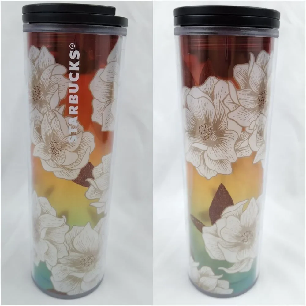 ☕️Starbucks 2019 Desert Cactus Flower Acrylic 16oz Travel Tumbler
